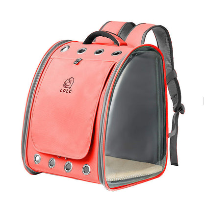 Haustier-Rucksack, komplett transparentes PVC