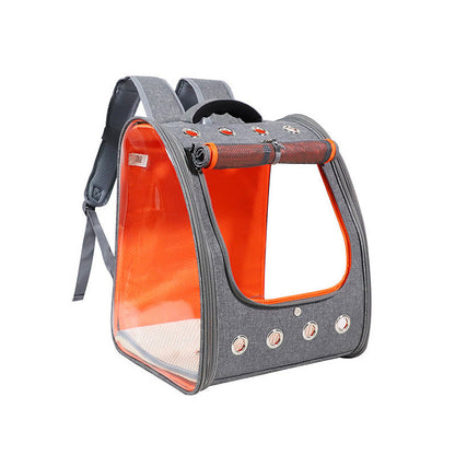 Haustier-Rucksack, komplett transparentes PVC