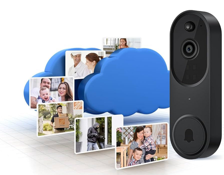 Smart AI WiFi Video Doorbell with Two-Way Intercom & Night Vision