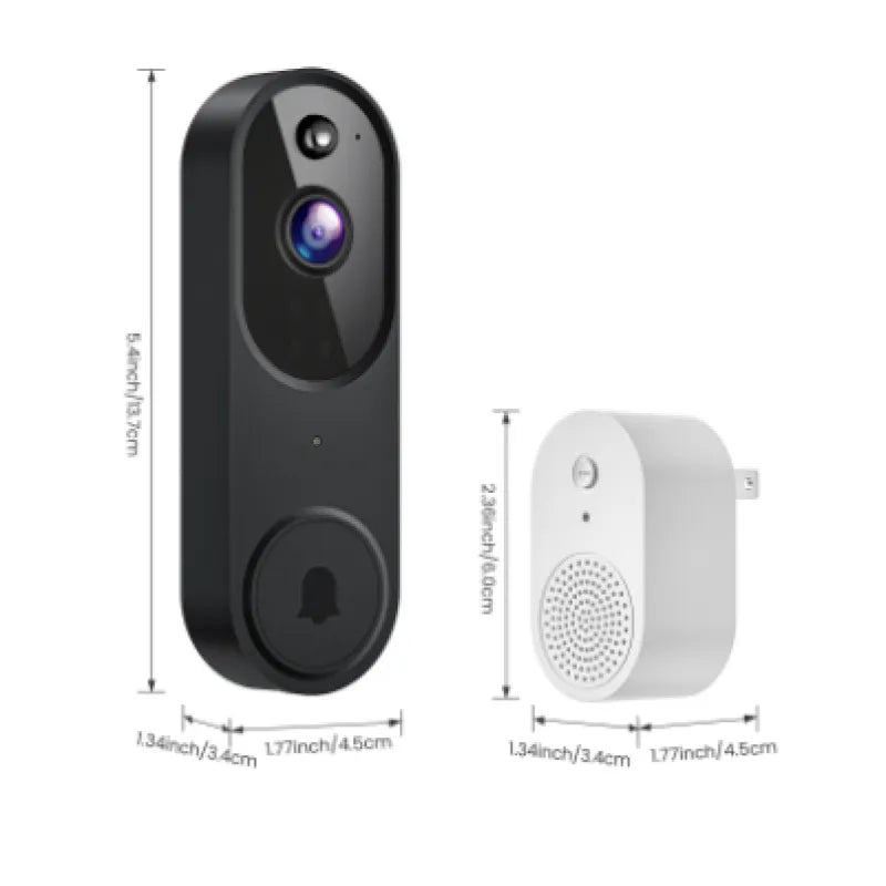 Smart AI WiFi Video Doorbell with Two-Way Intercom & Night Vision