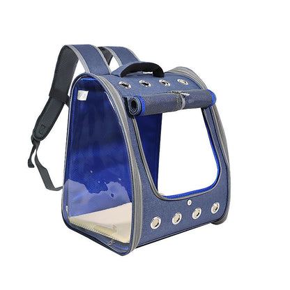 Haustier-Rucksack, komplett transparentes PVC